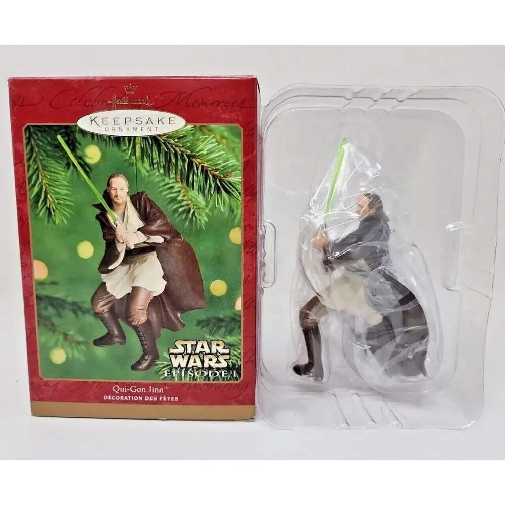 2000 Hallmark‎ Ornament Star Wars Episode I Qui-Gon Jinn NIB U15